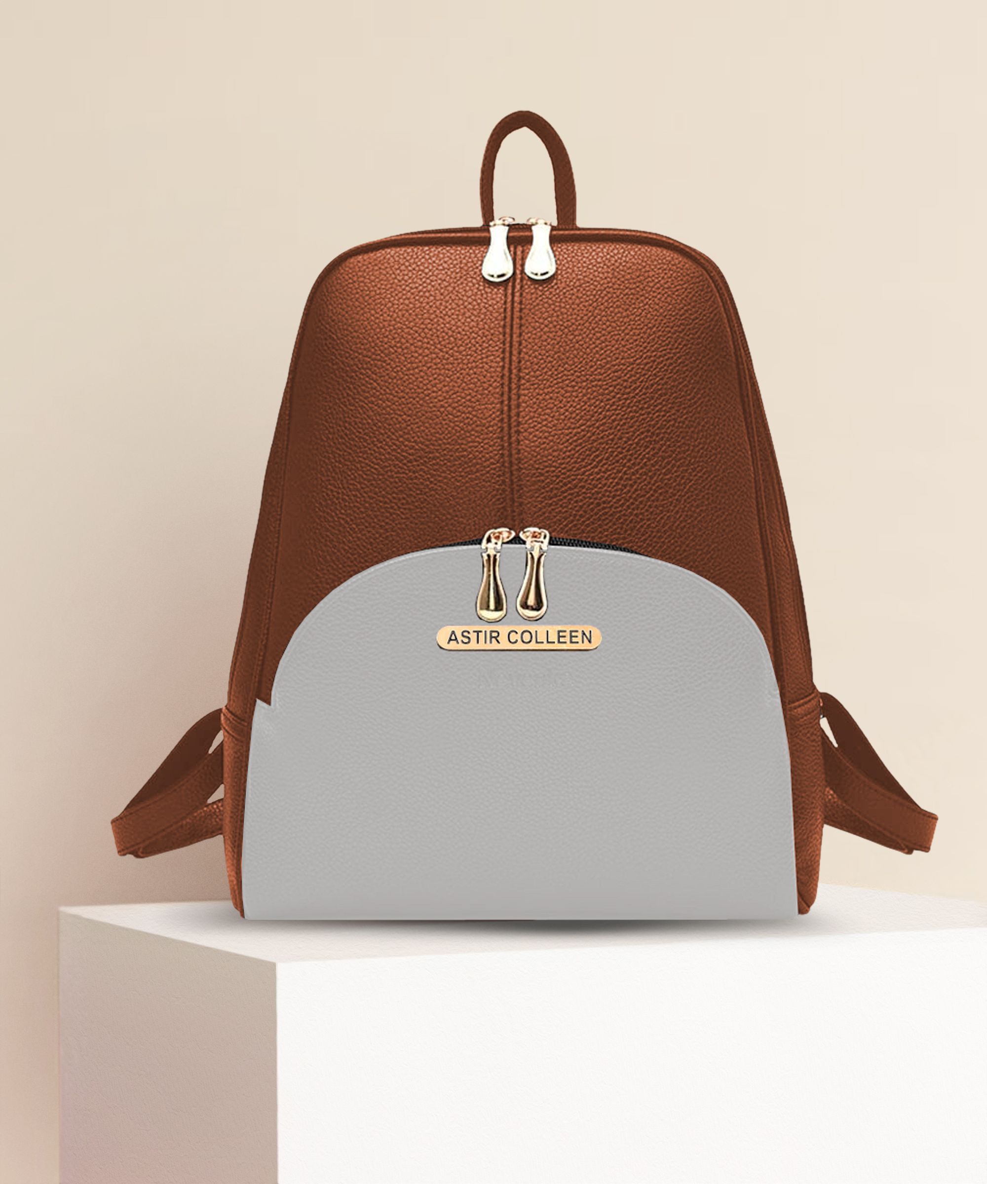 ASTIR COLLEEN Vegan Lather Women/Girls Backpack (Moon) 20 L 20 L Laptop Backpack