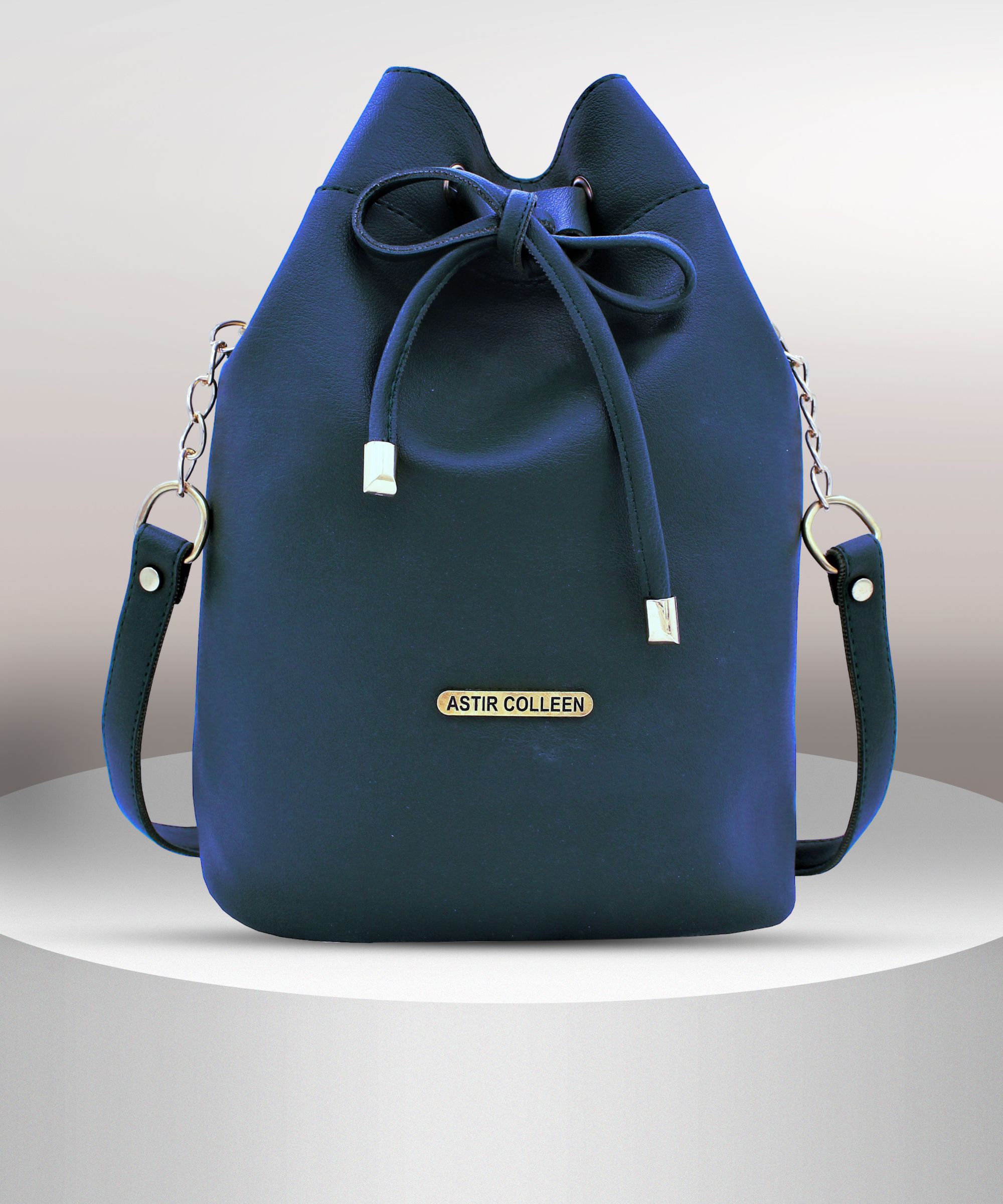 ASTIR COLLEEN Blue Sling Bag Sling Bag (Drum) with adjustable Strap