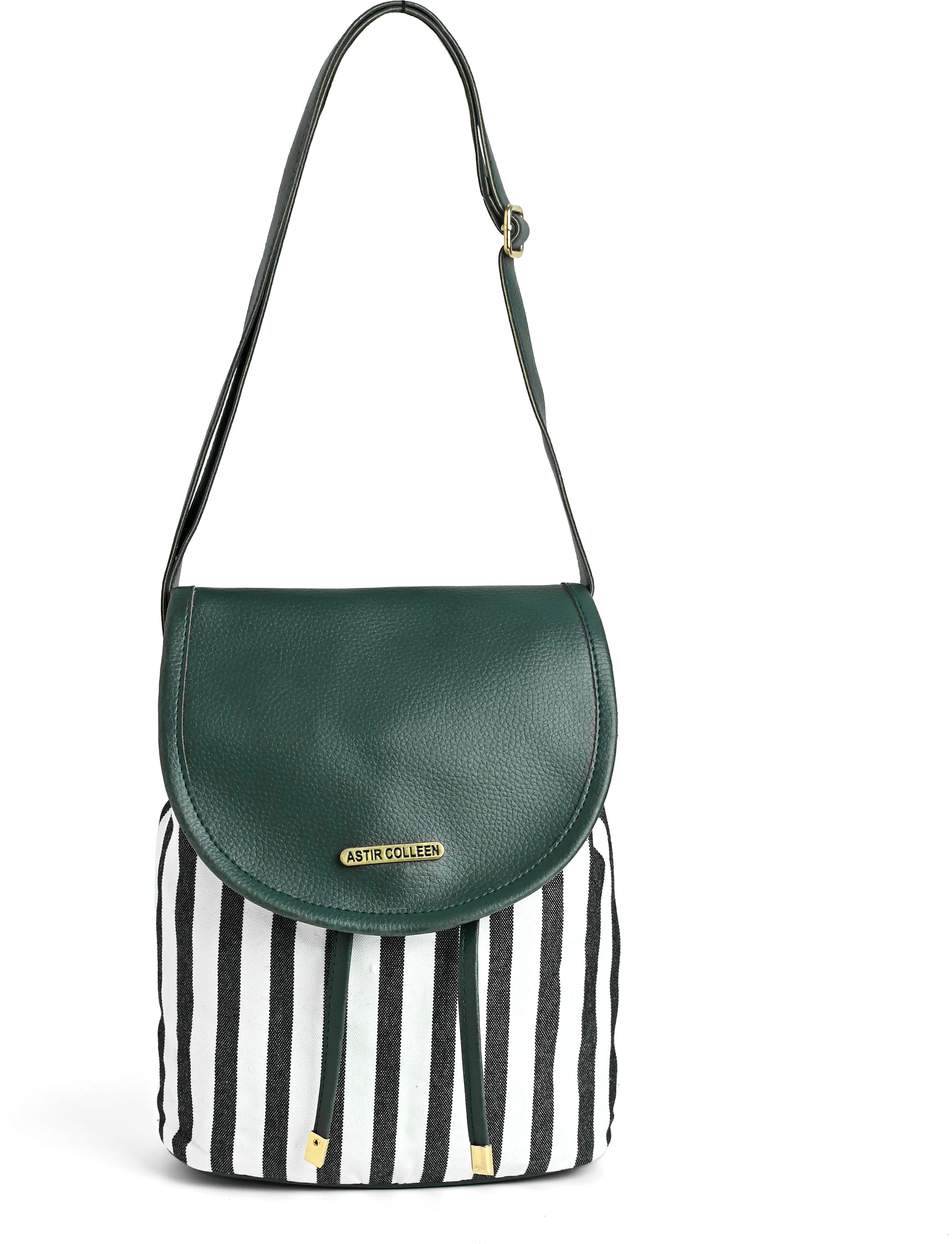 ASTIR COLLEEN Green Sling Bag Women Canvas/PU Sling Bag for Girls(cvmoon)