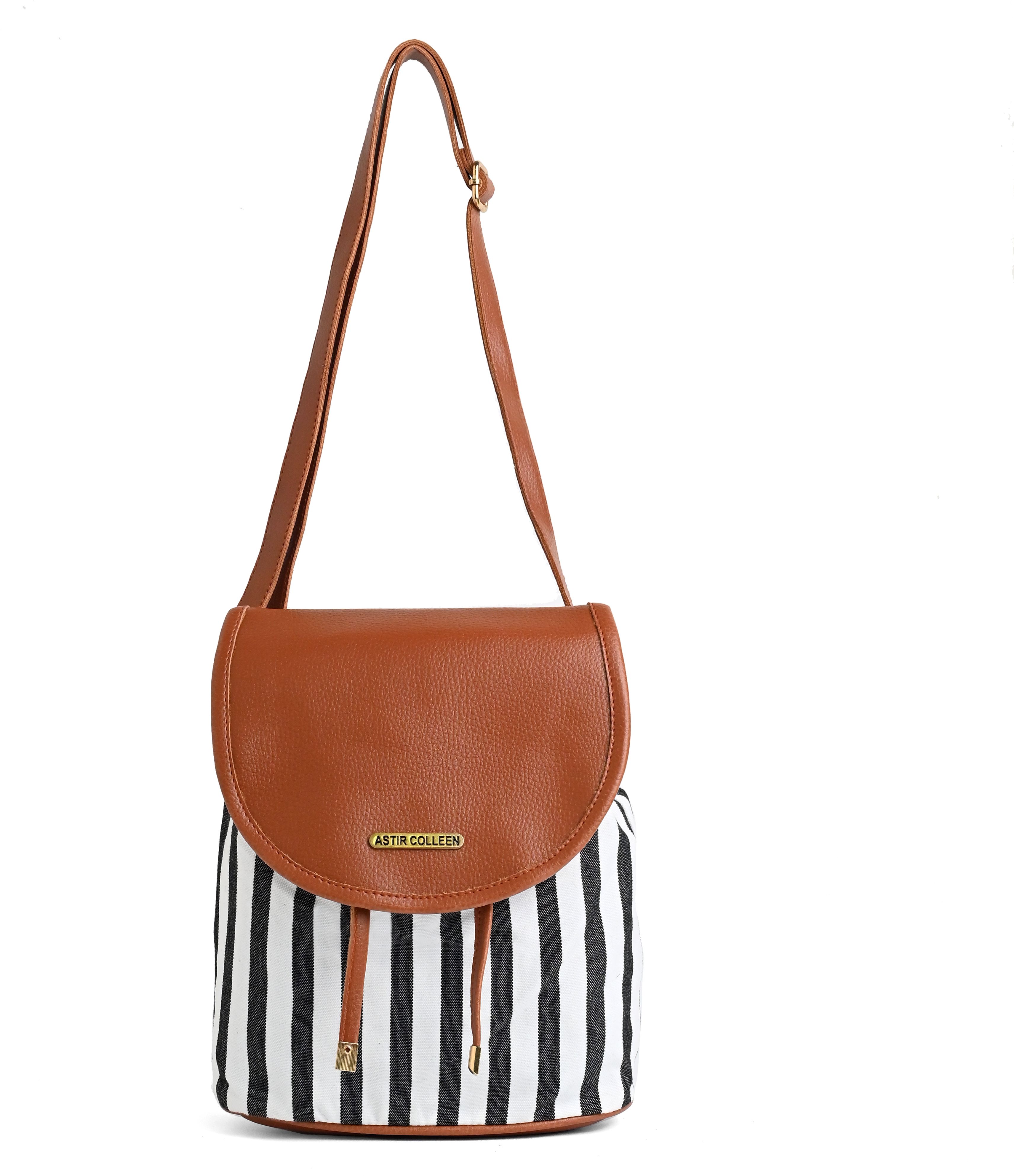 ASTIR COLLEEN Tan Sling Bag Women Canvas/PU Sling Bag for Girls(cvmoon)