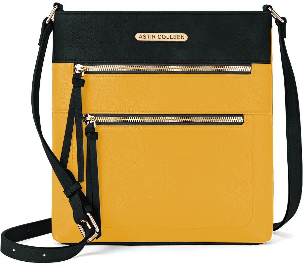 ASTIR COLLEEN Yellow, Black Sling Bag Sling Bag Leather Women's & Girl's Sling Bag - PARALL