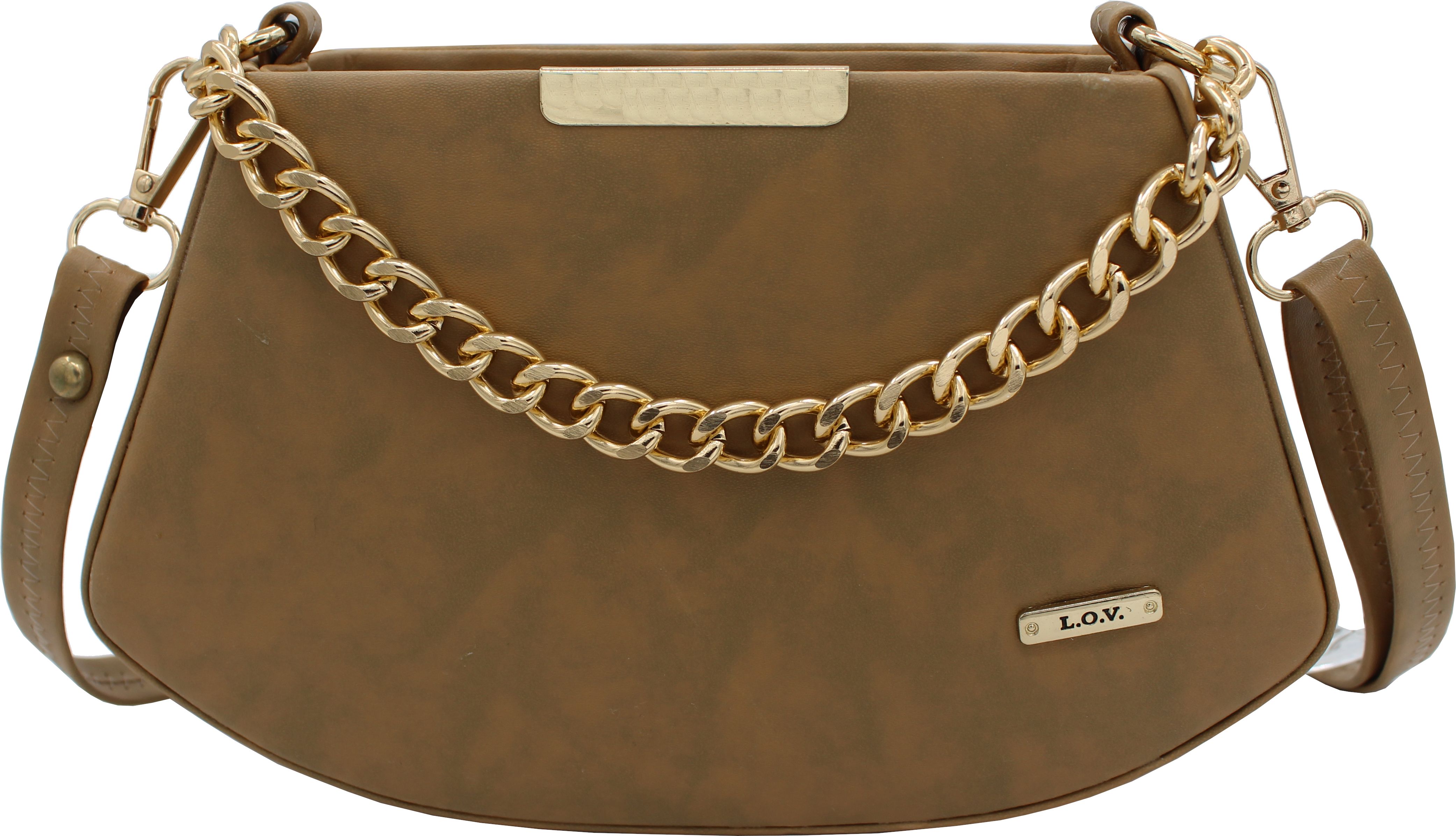 ASTIR COLLEEN Beige Sling Bag Leather Women's & Girl's Sling Bag - Hexa