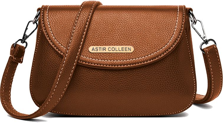 ASTIR COLLEEN Tan Sling Bag Sling Bag Women's & Girl's Sling Bag - Stitch