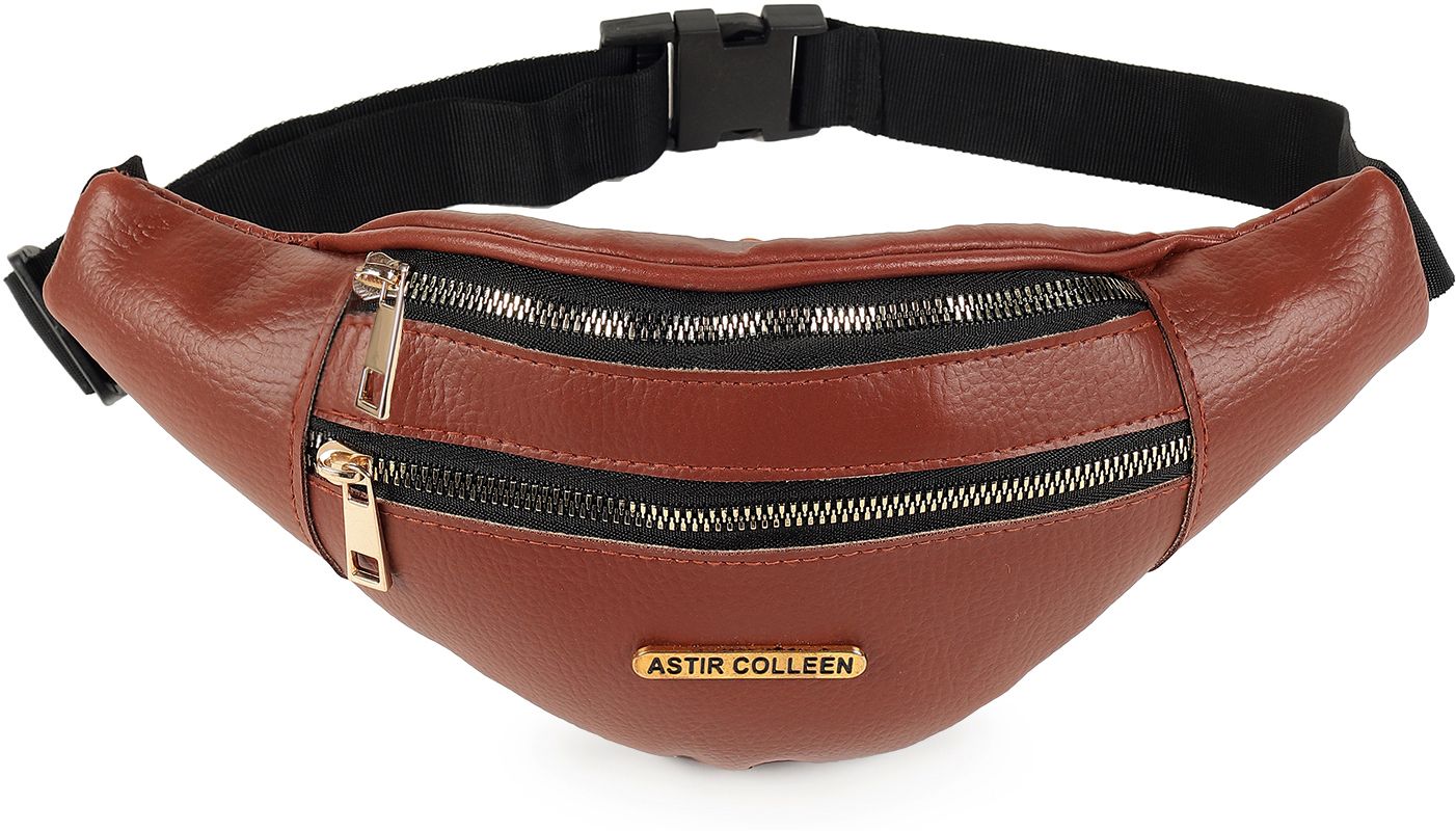 ASTIR COLLEEN Fashion Waist Pack Crossbody Belt Bags Waist Bag (Tan) Waist Bag
